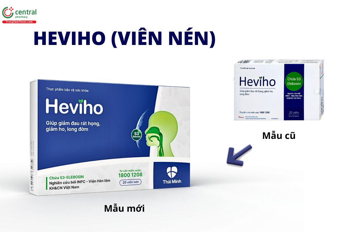 Thông tin thay đổi bao bì sản phẩm Heviho