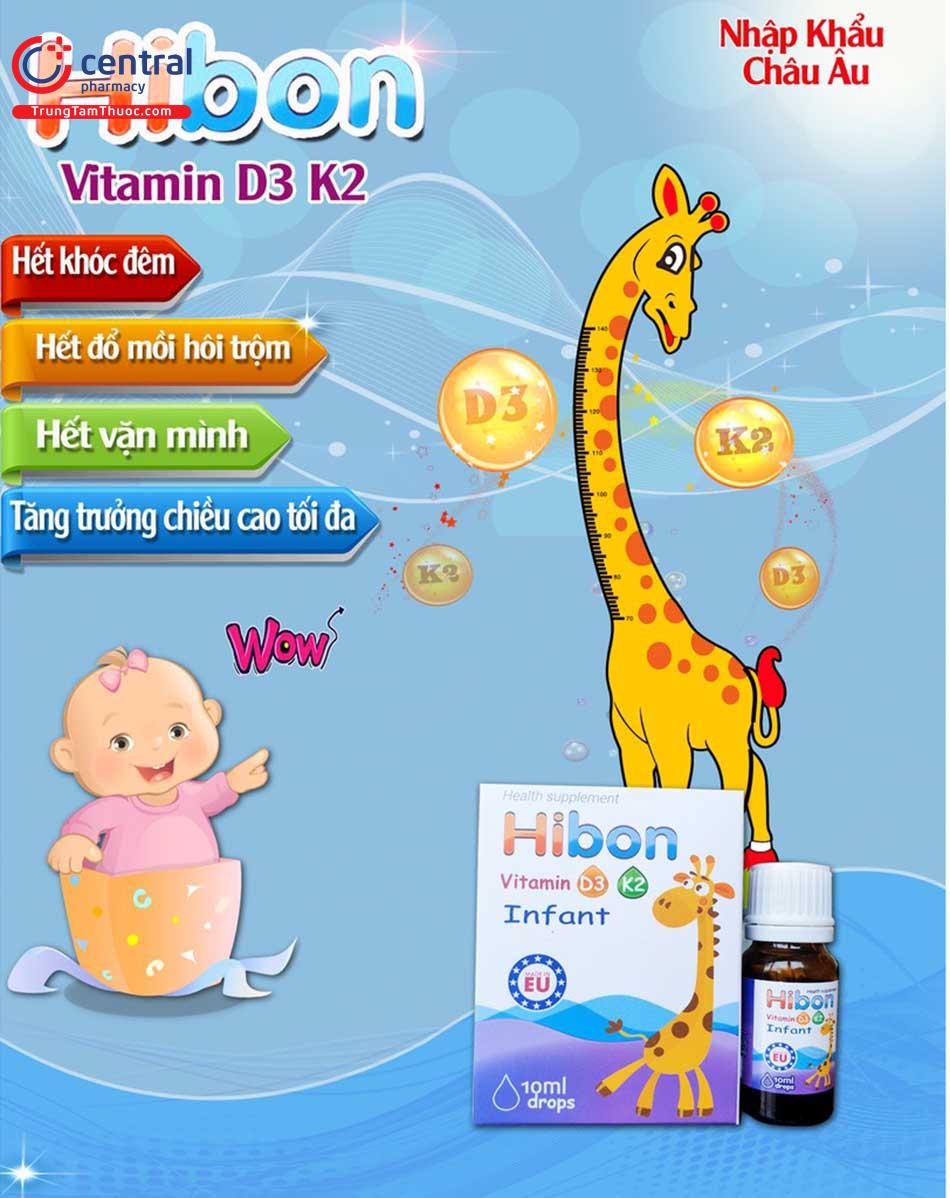 Hình 3: Ưu điểm của Hibon Vitamin D3 k2 Infant