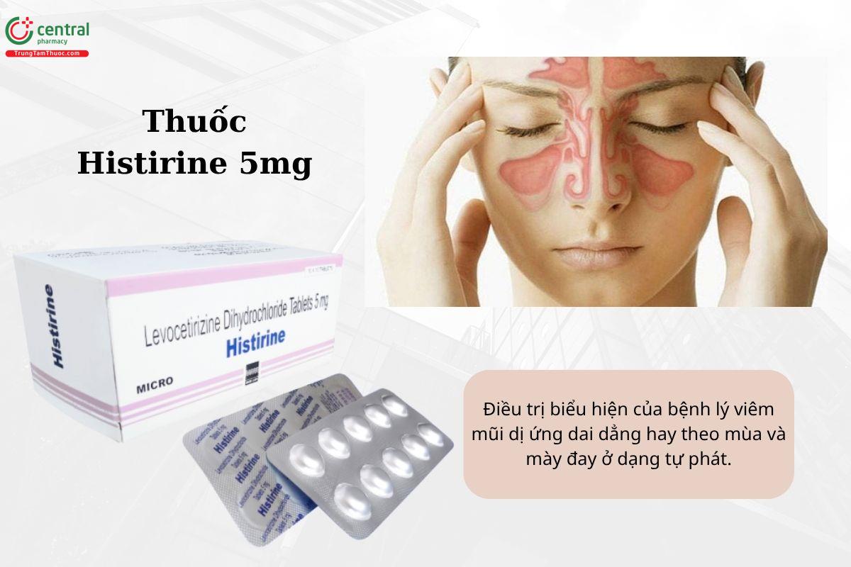 Chỉ định của thuốc Histirine 5mg