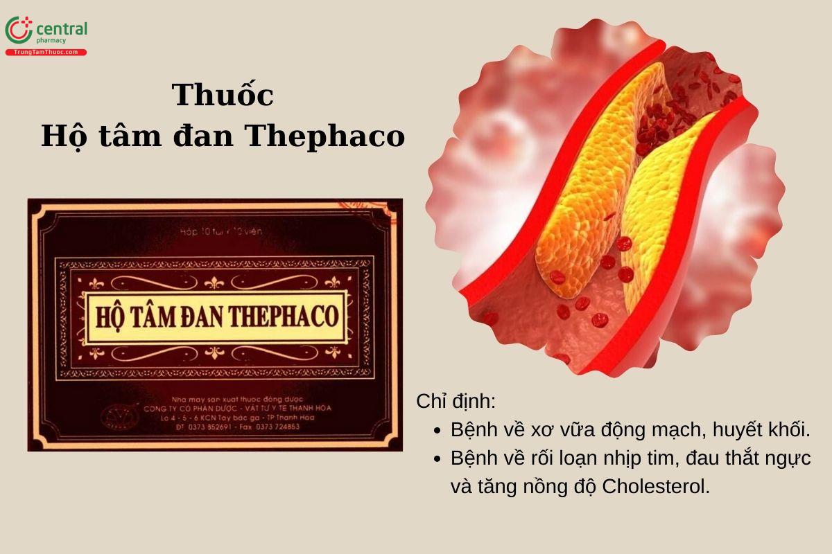 Chỉ định của thuốc Hộ tâm đan Thephaco