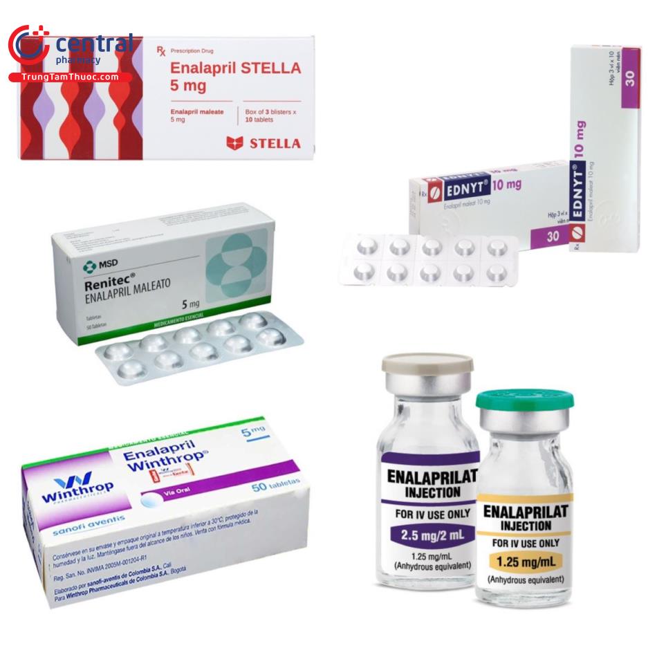 Hình 6: Các thuốc chứa hoạt chất Enalapril