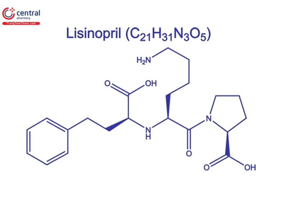 Hình 2: Cấu tạo của Lisinopril