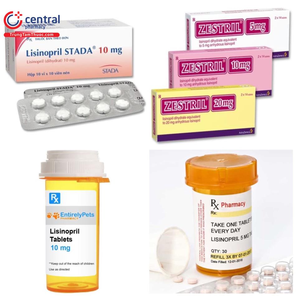 Hình 5: Các thuốc có thành phần Lisinopril