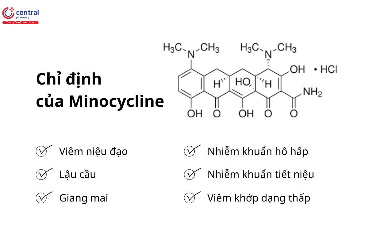 Chỉ định của Minocycline