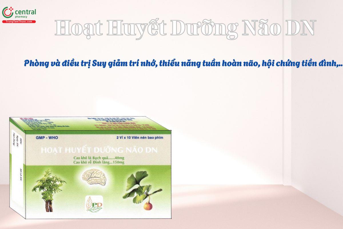 Thuốc Hoạt Huyết Dưỡng Não DN điều trị suy giảm trí nhớ, hội chứng tiền đình