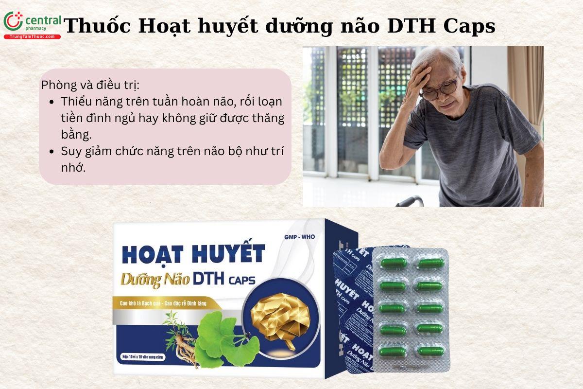 Chỉ định của thuốc Hoạt huyết dưỡng não DTH Caps