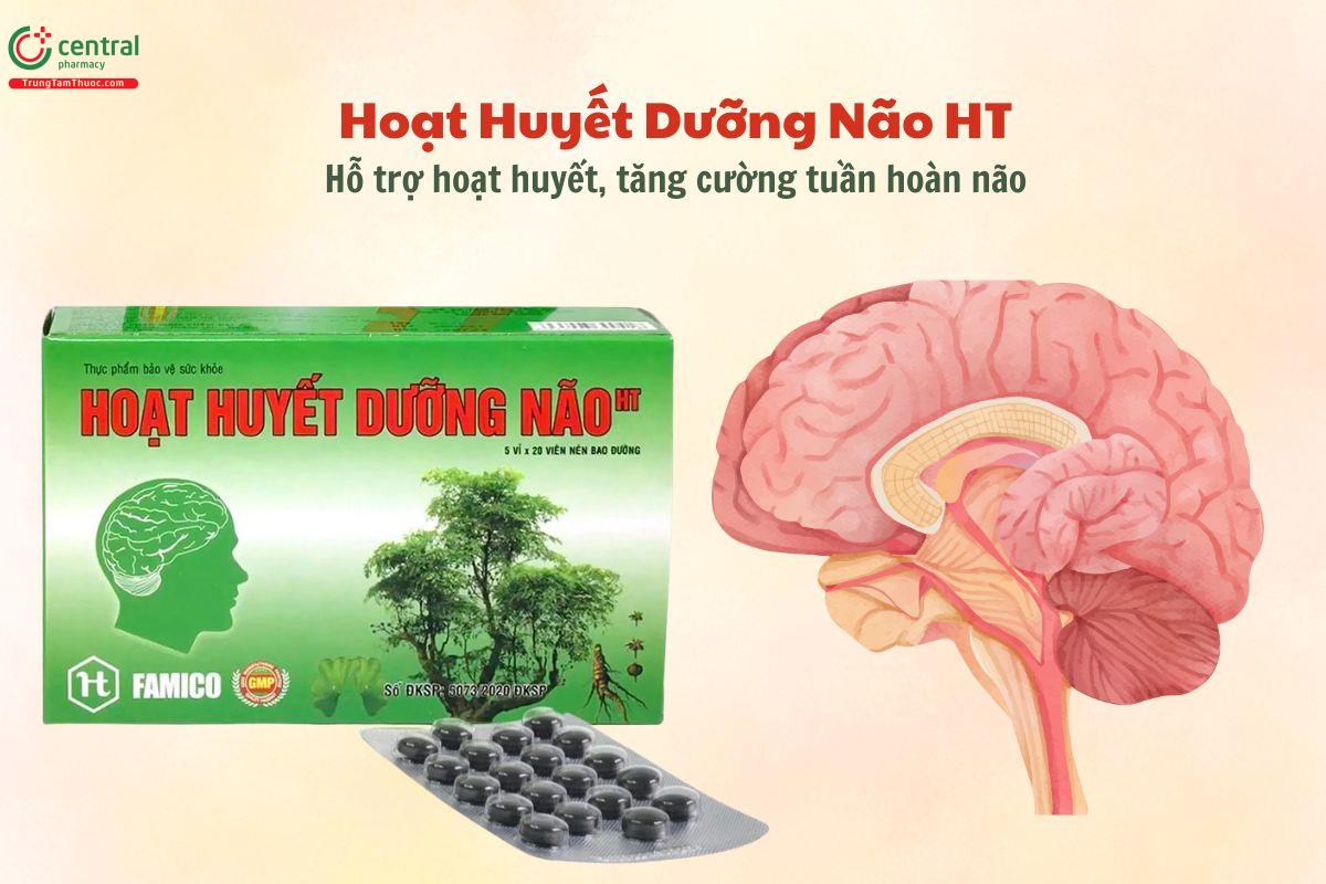 Hoạt Huyết Dưỡng Não HT giúp hoạt huyết, tăng tuần hoàn não