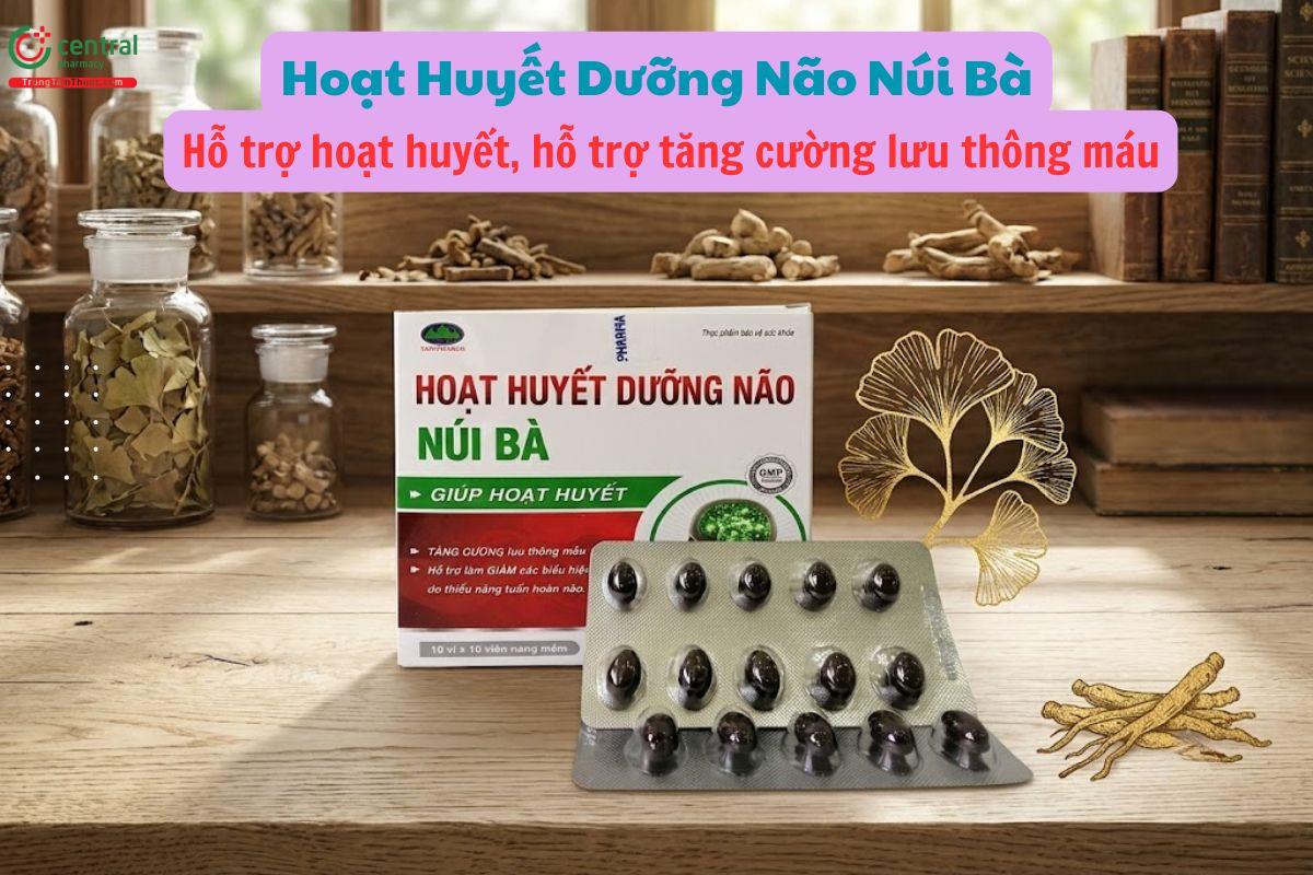 Hoạt Huyết Dưỡng Não Núi Bà tăng tuần hoàn não, giảm đau đầu, hoa mắt