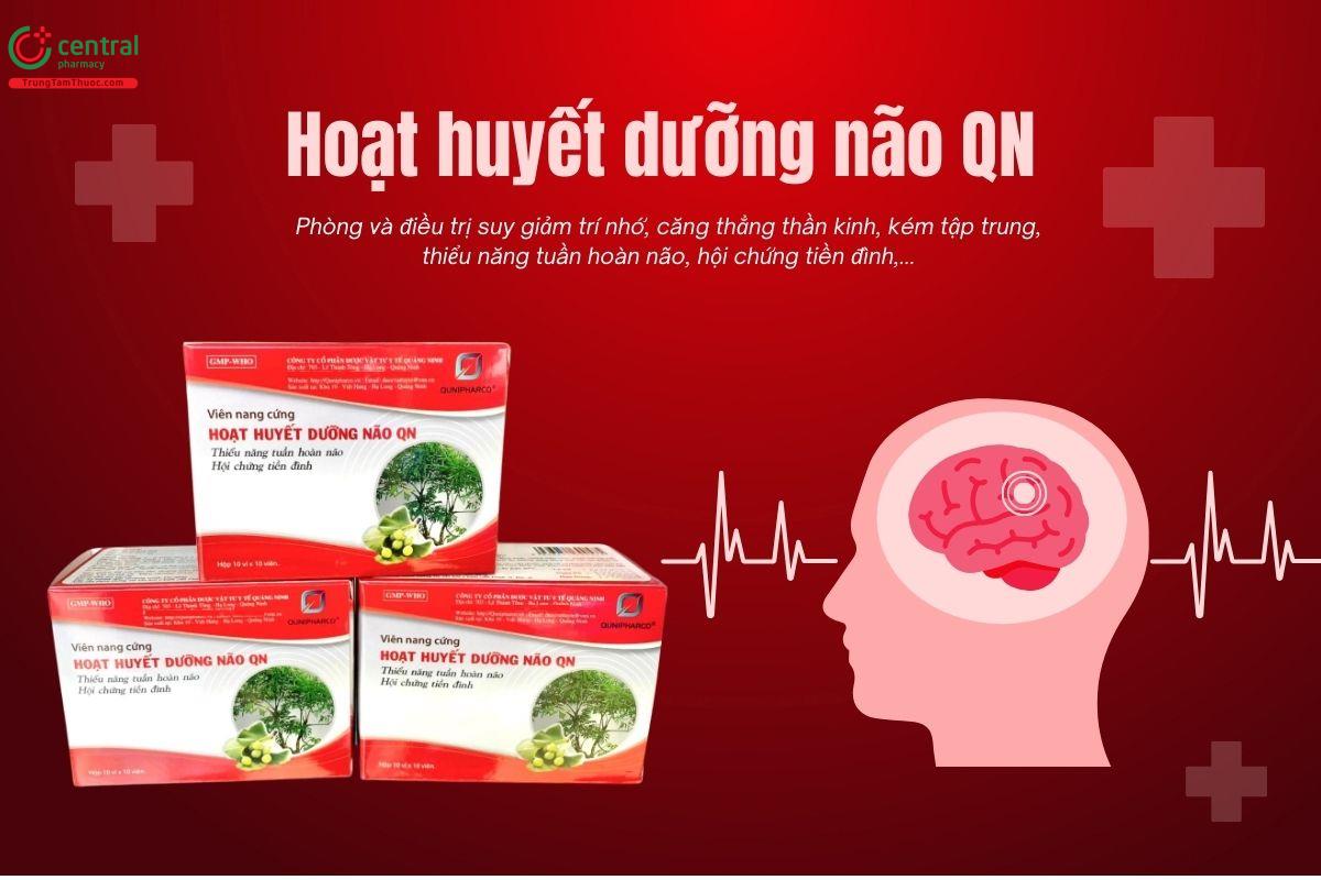 Thuốc Hoạt Huyết Dưỡng Não QN trị thiểu năng tuần hoàn máu não