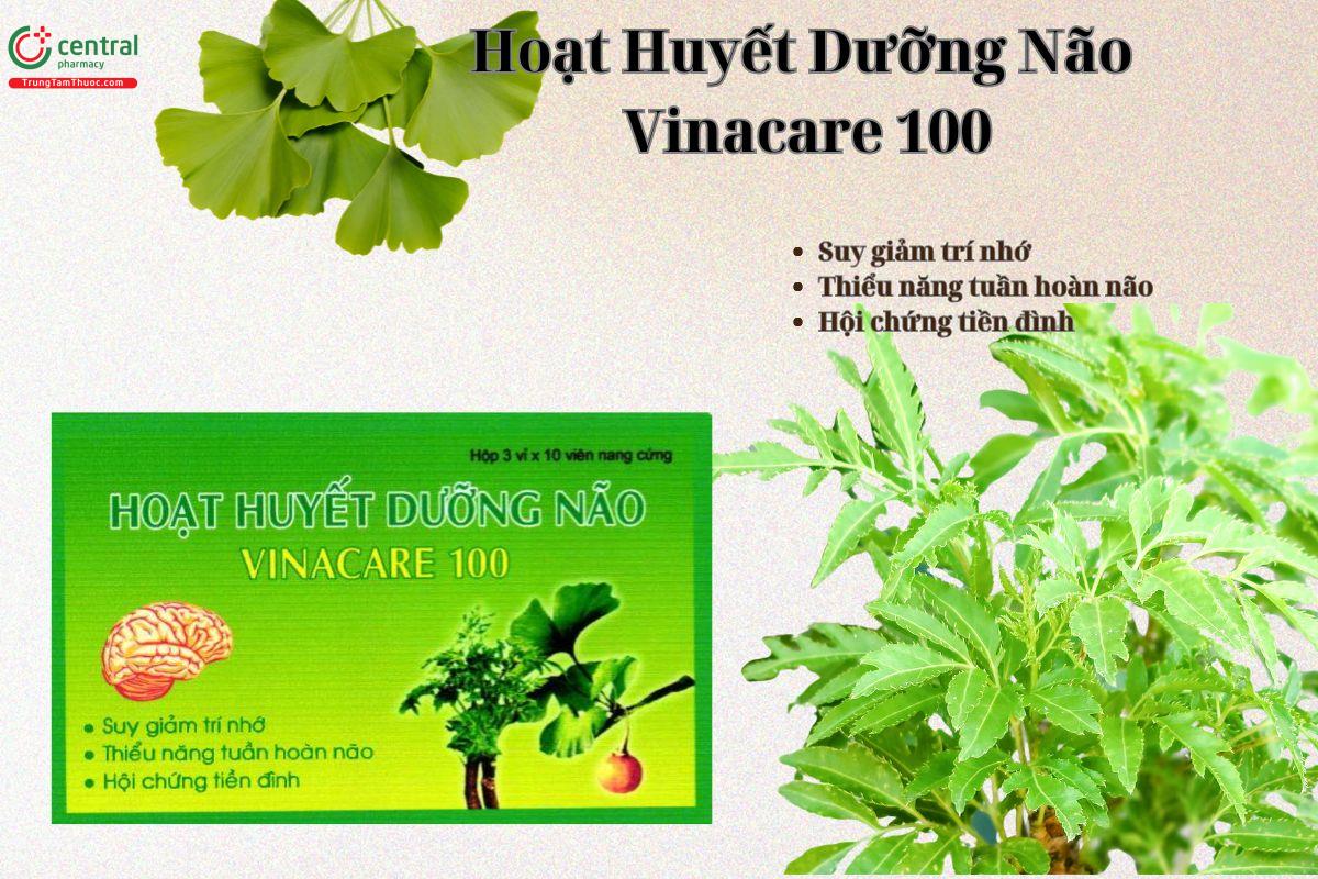 Thuốc Hoạt Huyết Dưỡng Não Vinacare 100 điều trị suy giảm trí nhớ