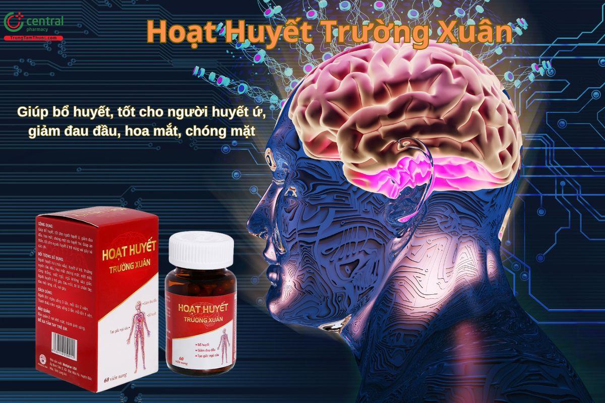 Viên uống  Hoạt Huyết Trường Xuân bổ huyết, giảm đau đầu, tạo giấc ngủ sâu