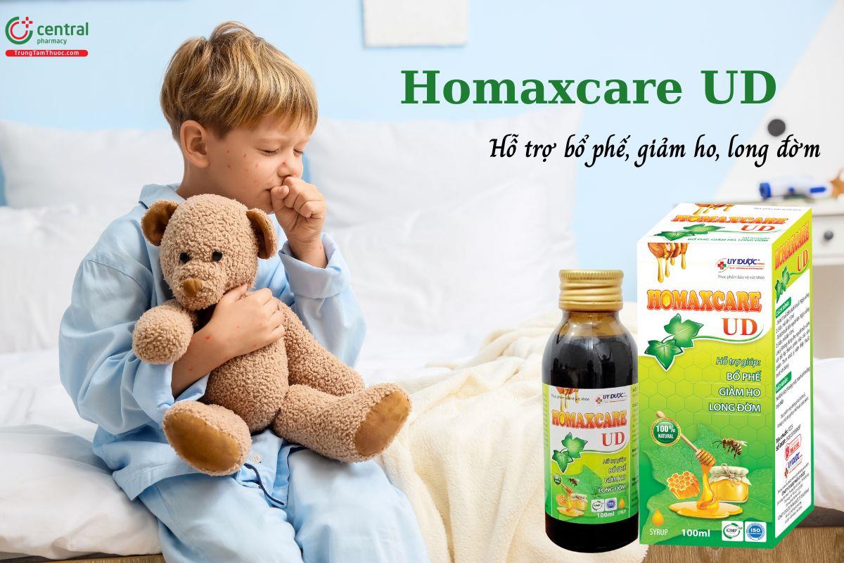 Homaxcare UD - Hỗ trợ bổ phế, giảm ho, long đờm