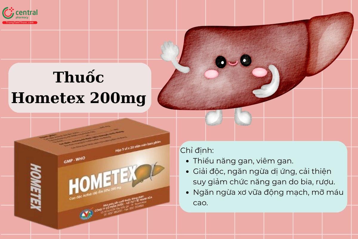 Chỉ định của thuốc Hometex 200mg