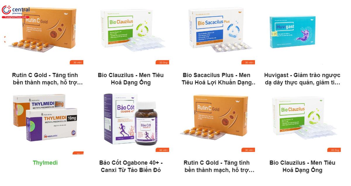 Một số sản phẩm của Hưng Việt Pharma