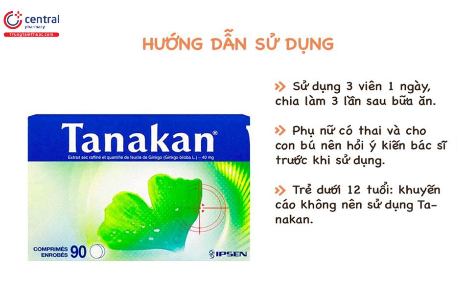 Hướng dẫn sử dụng của thuốc Tanakan 40mg