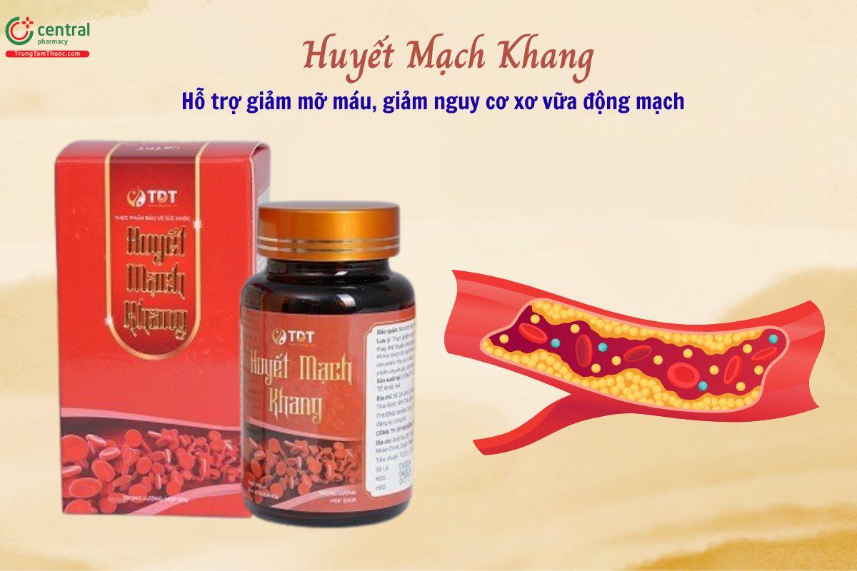 Huyết Mạch Khang - Giảm mỡ máu, giảm xơ vữa động mạch