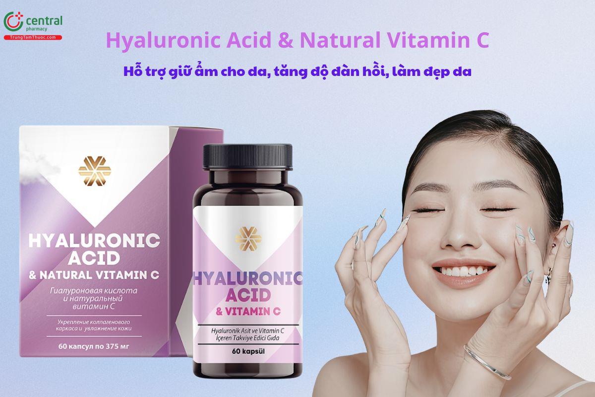 Hyaluronic Acid & Natural Vitamin C giúp dưỡng ẩm, làm đẹp da