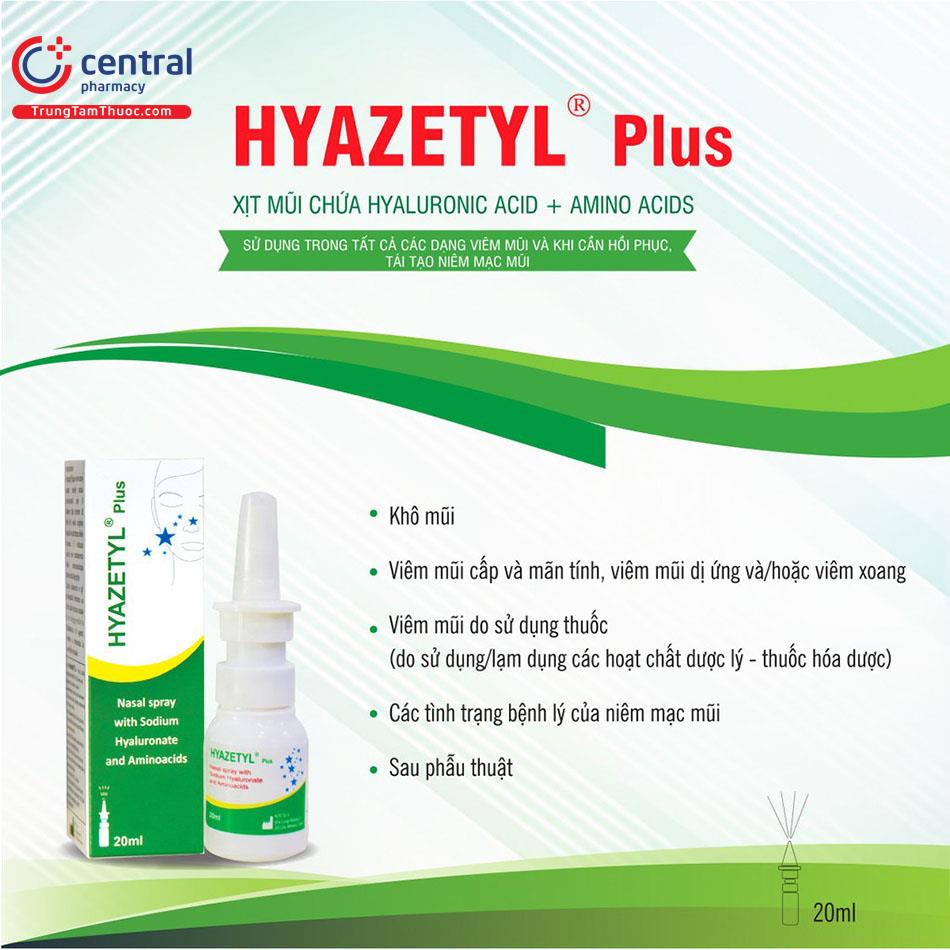 Hyazetyl Plus giảm khô mũi nhanh chóng