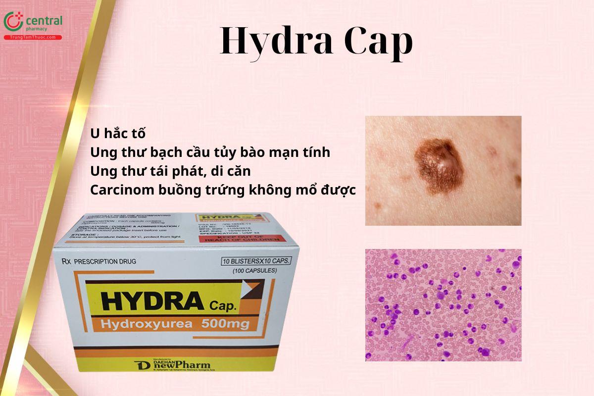 Thuốc Hydra Cap 500mg trị ung thư bạch cầu tủy, u hắc tố