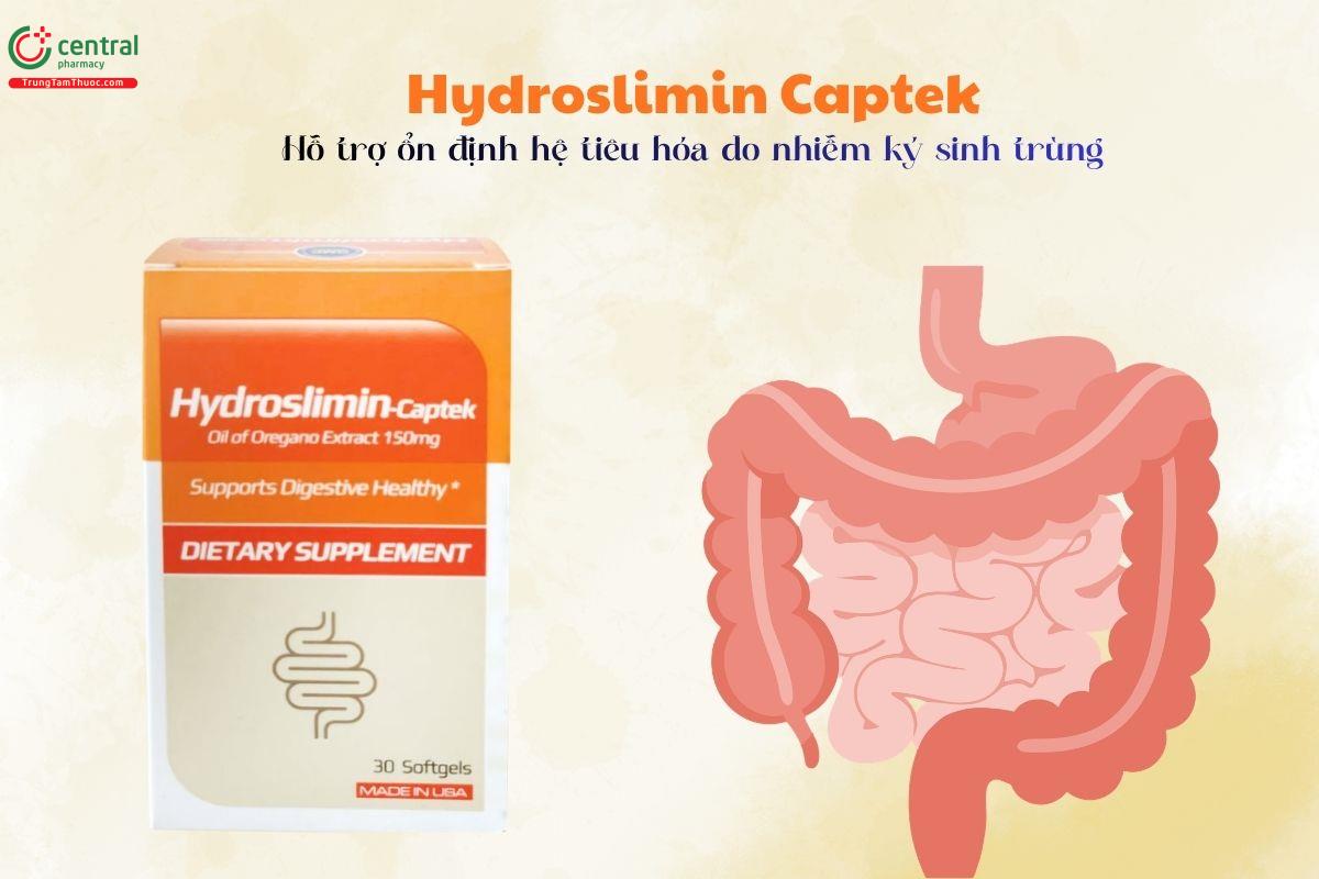 Hydroslimin Captek giúp ổn định đường ruột do nhiễm ký sinh trùng