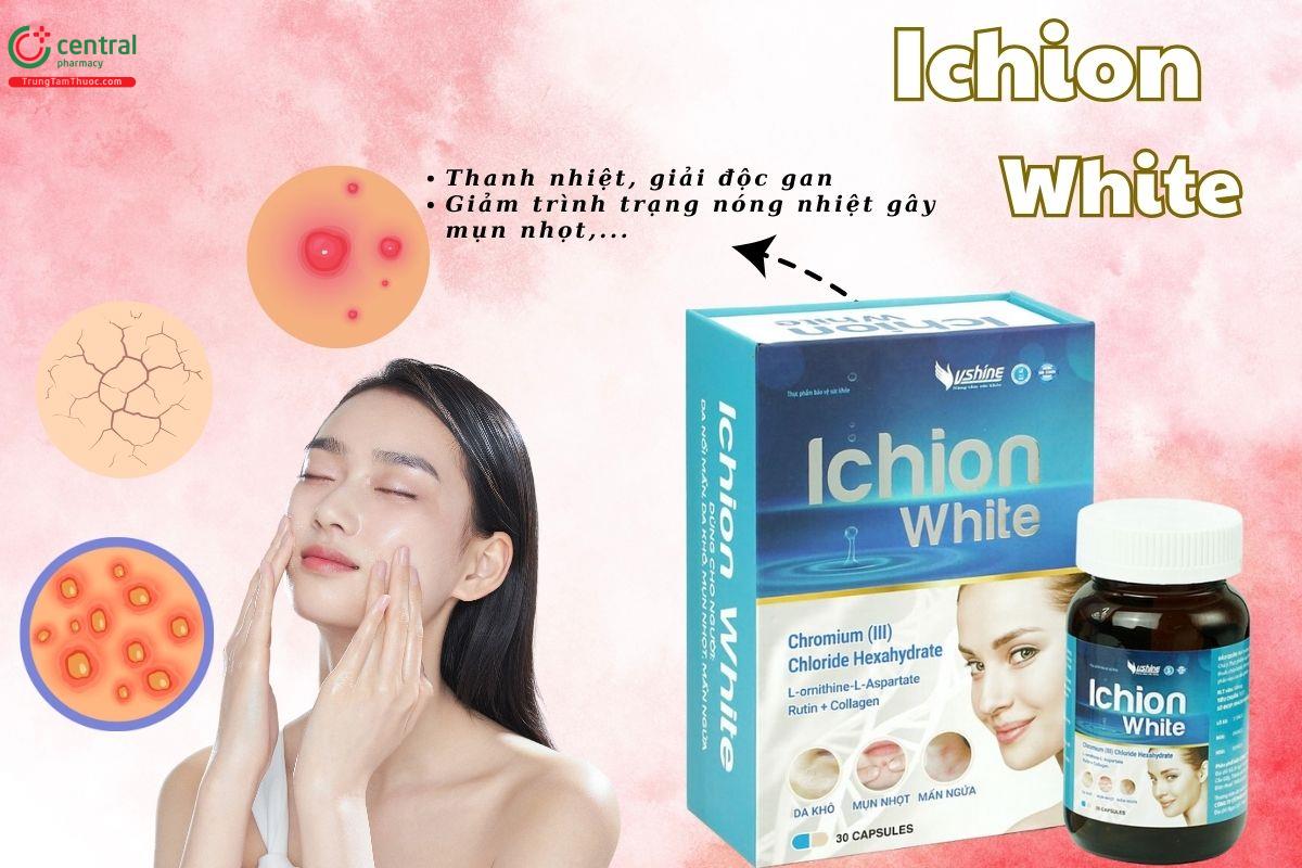 Viên uống Ichion White có công dụng hỗ trợ thanh nhiệt mát gan