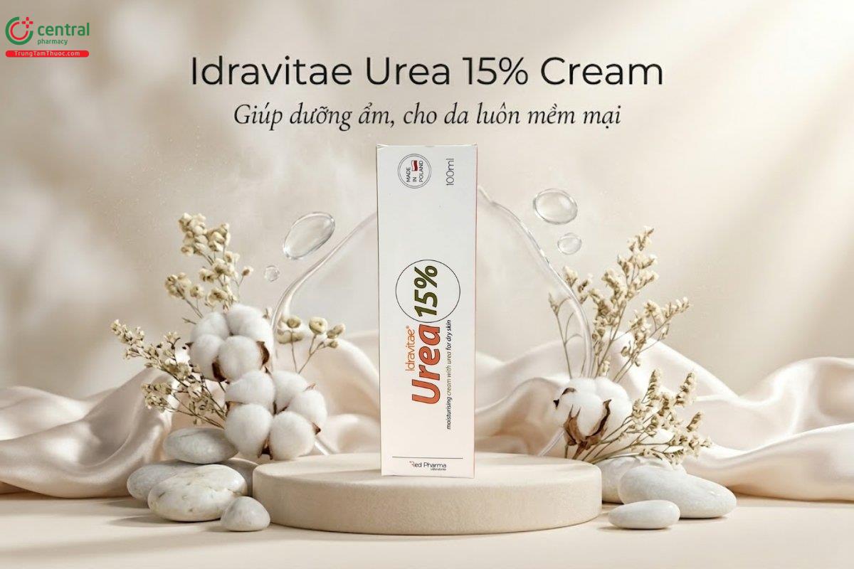 Idravitae Urea 15% Cream dưỡng ẩm và duy trì độ mềm mại cho làn da