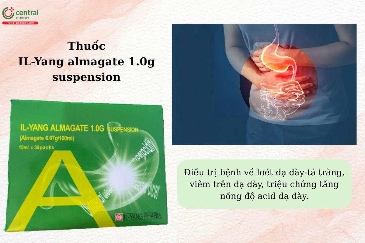 Chỉ định của thuốc IL-Yang almagate 1.0g suspension