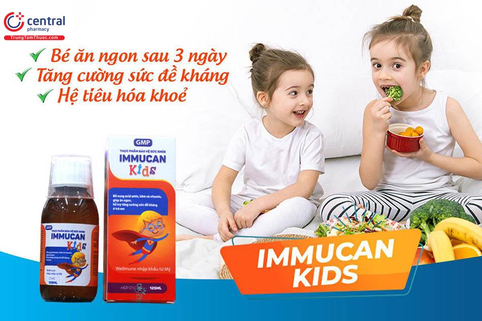 Hình 1: Tác dụng của sản phẩm Immucan Kids