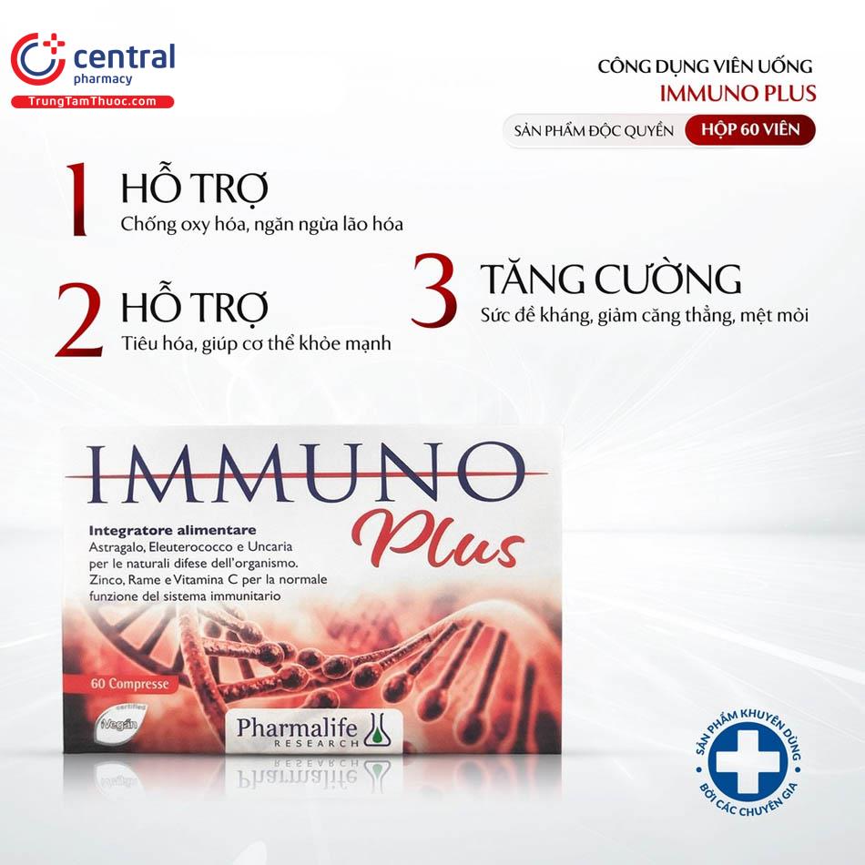 Tác dụng của Immuno Plus Pharmalife
