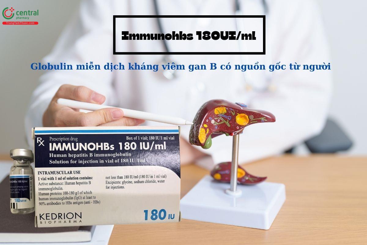 Thuốc Immunohbs 180UI/ml - Huyết thanh kháng viêm gan B