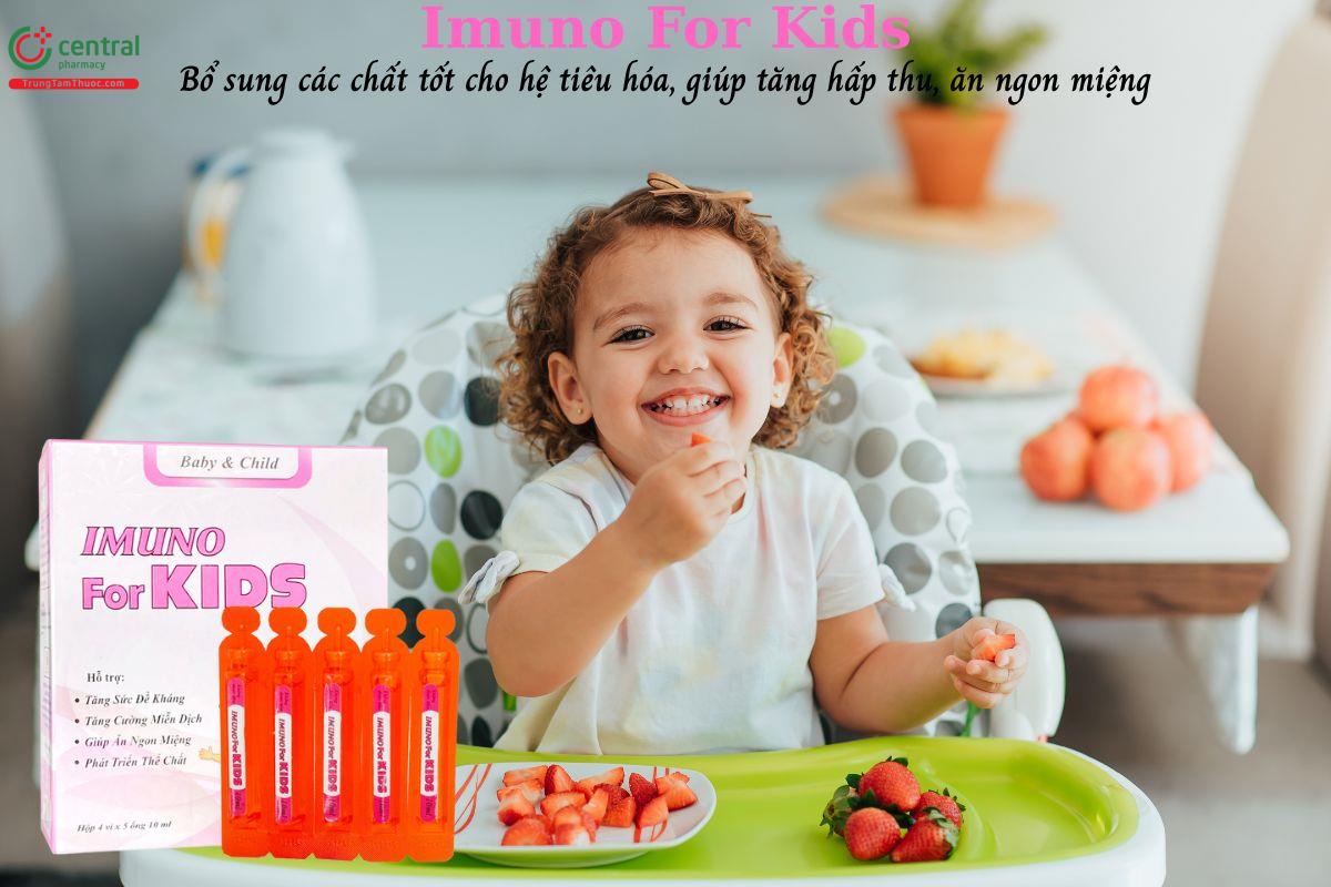 Imuno For Kids - Hỗ trợ tiêu hóa khỏe mạnh, tăng cường hấp thu