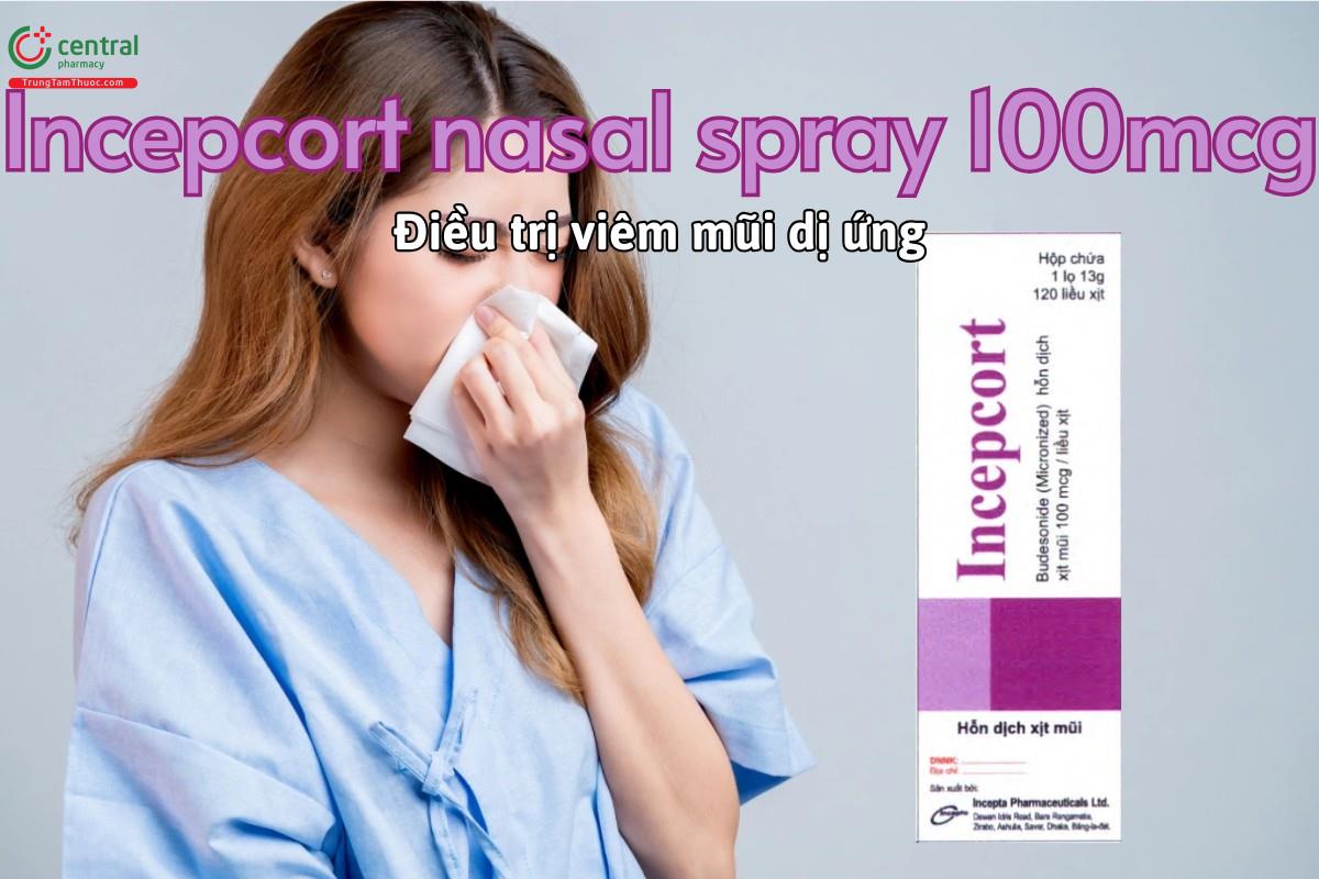 Thuốc Incepcort nasal spray 100mcg điều trị viêm mũi dị ứng