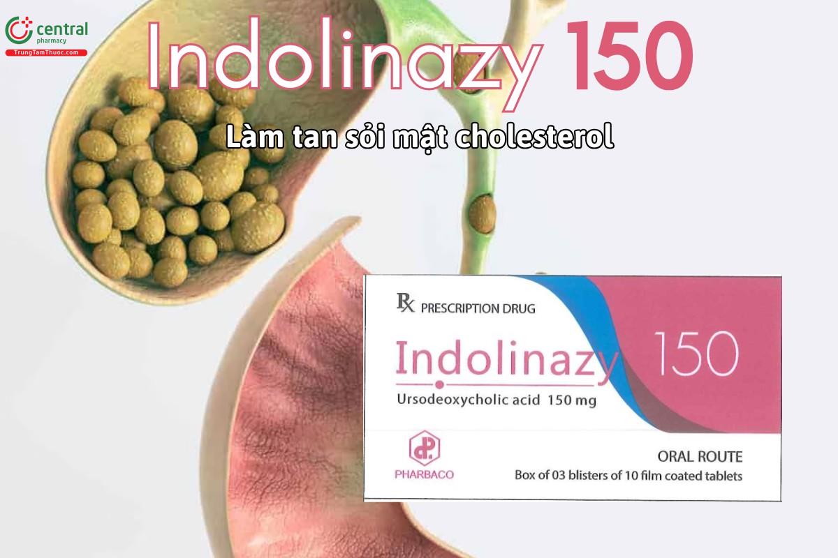 Thuốc Indolinazy 150 hỗ trợ làm tan sỏi mật cholesterol chưa bị vôi hóa