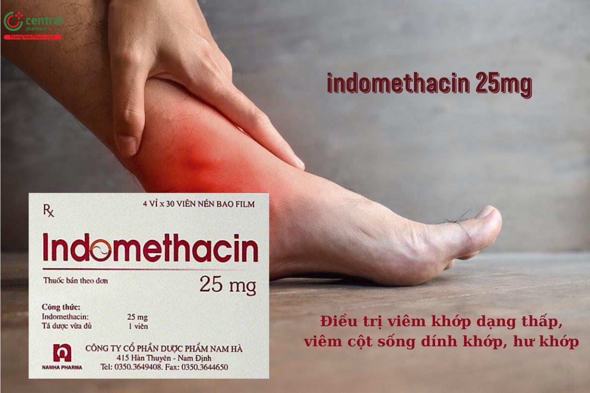 Thuốc Indomethacin 25mg NamHa Pharma điều trị bệnh khớp do viêm