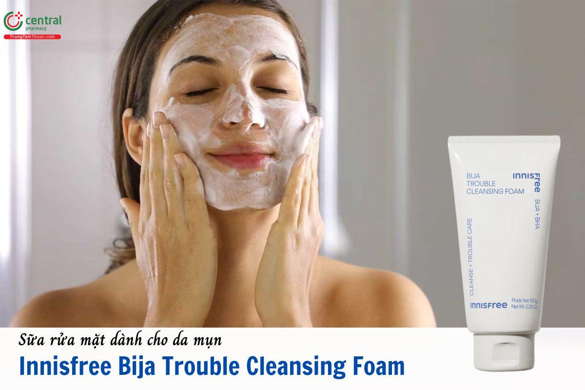 Sữa rửa mặt dành cho da mụn Innisfree Bija Trouble Cleansing Foam