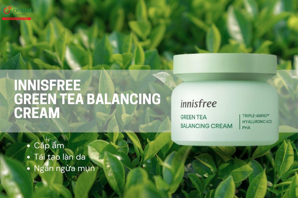 Innisfree Green Tea Balancing Cream 50ml - kem dưỡng da từ trà xanh