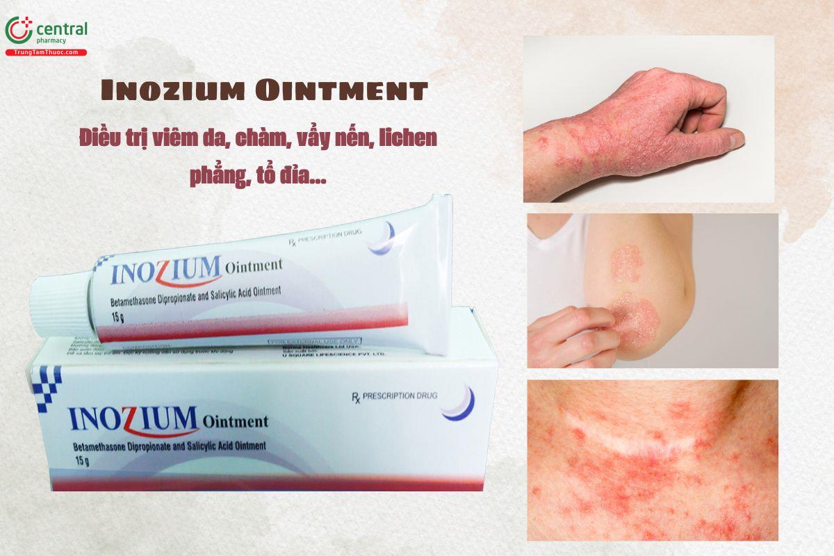 Thuốc bôi da Inozium Ointment 15g trị viêm da, chàm, vẩy nến