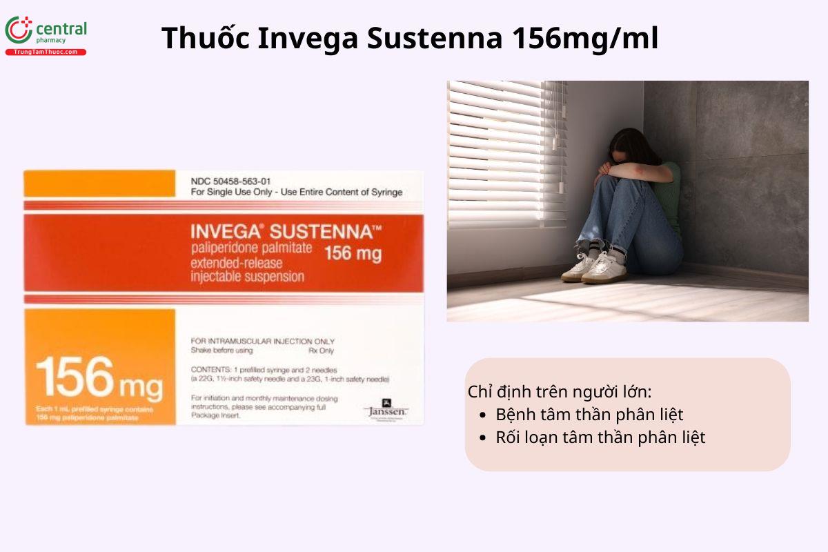Chỉ định của thuốc Invega Sustenna 156mg/ml