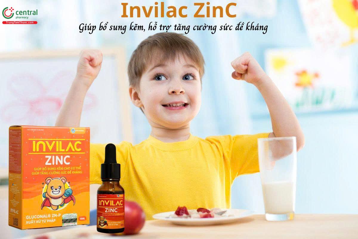 Invilac ZinC - Giúp bổ sung kẽm, hỗ trợ tăng cường sức đề kháng