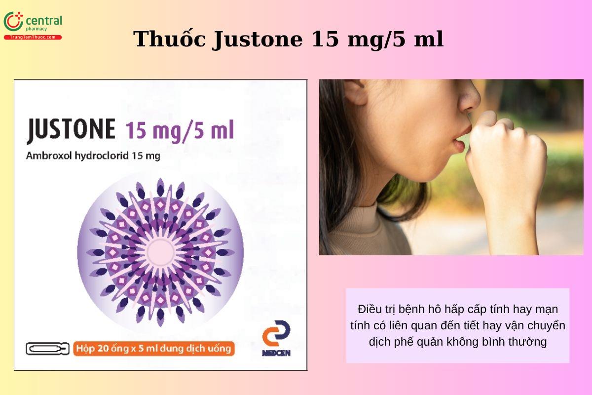 Chỉ định của thuốc Justone 15 mg/5 ml