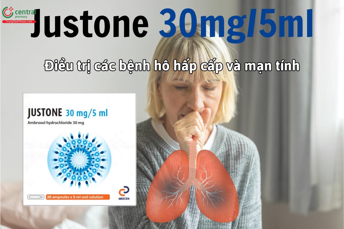 Thuốc Justone 30mg/5ml điều trị bệnh hô hấp cấp và mạn tính, làm loãng đờm