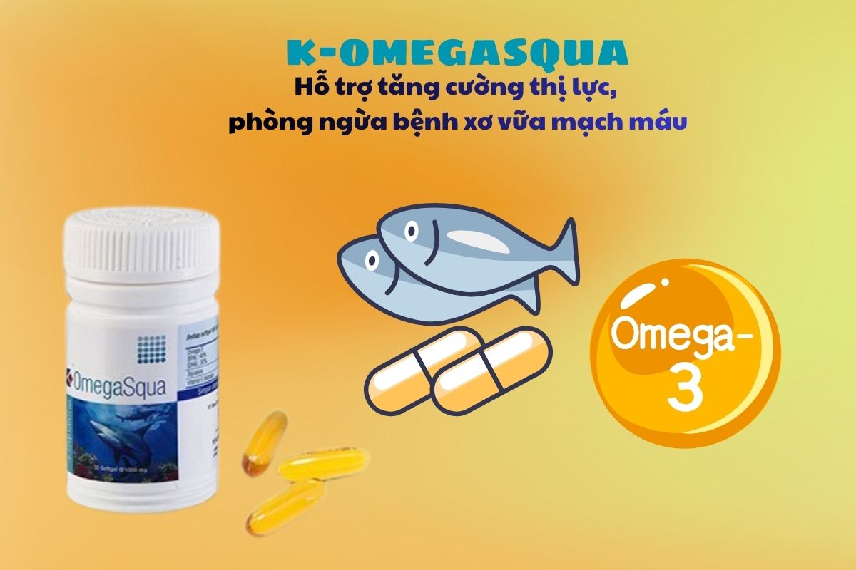 K-Omegasqua hỗ trợ cải thiện thị lực, tốt cho tim mạch