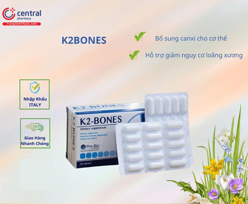 Hình 1: Công dụng của K2-Bones