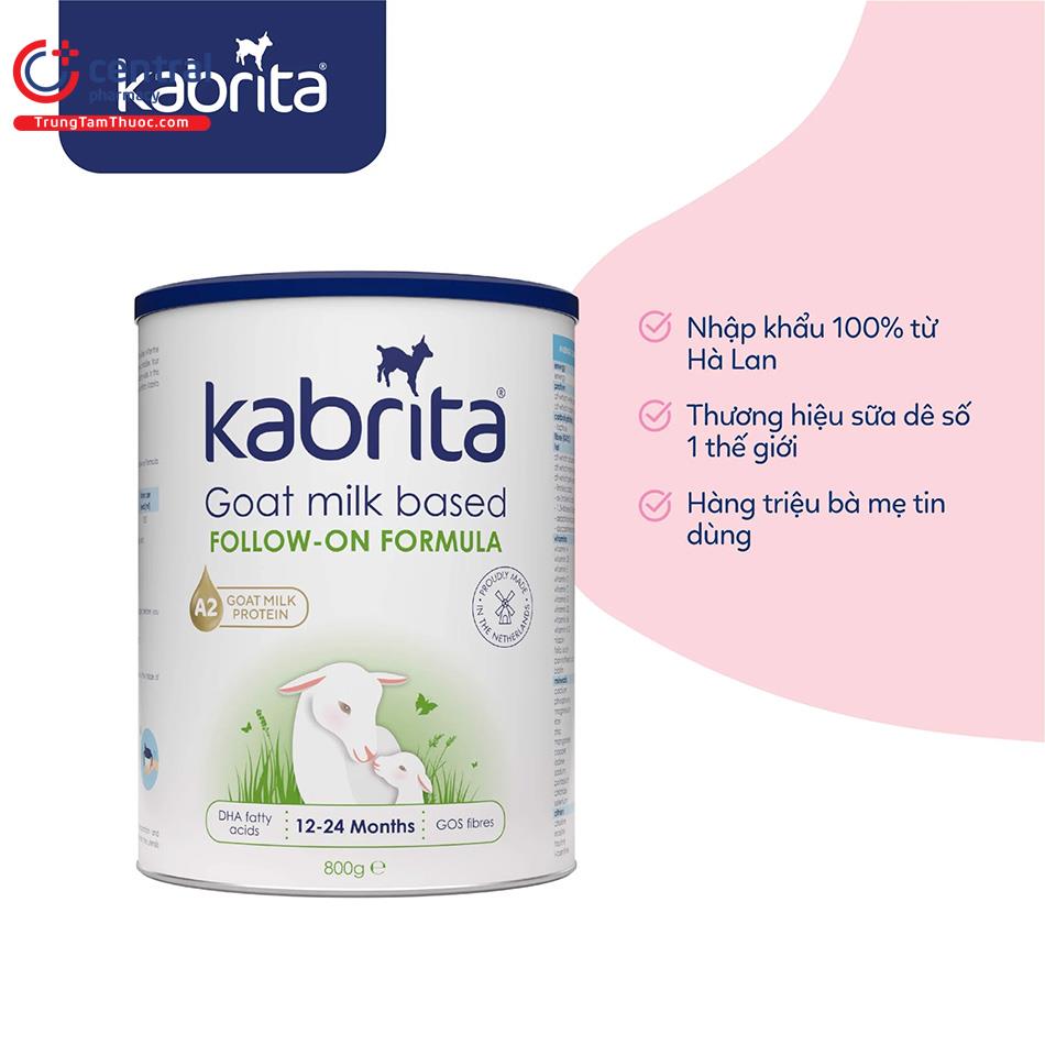 Ưu điểm của sữa dê Kabrita số 2 800g