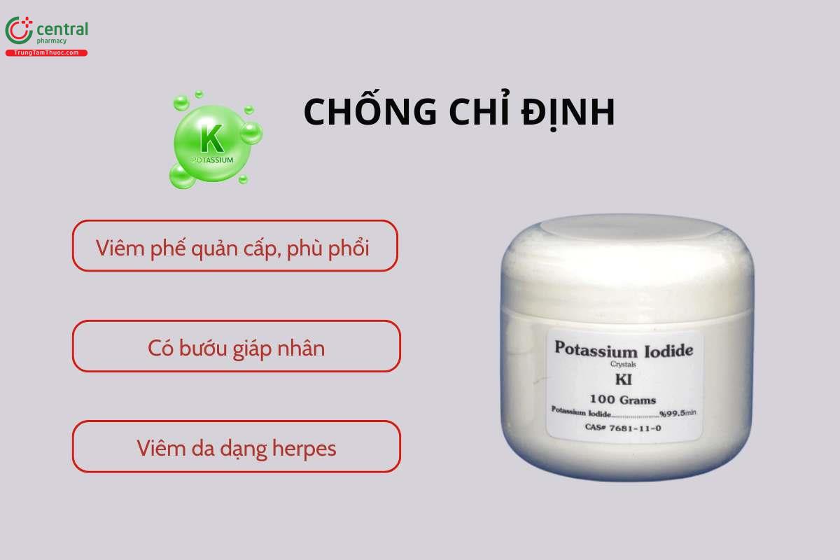 Chống chỉ định của Kali Iodid