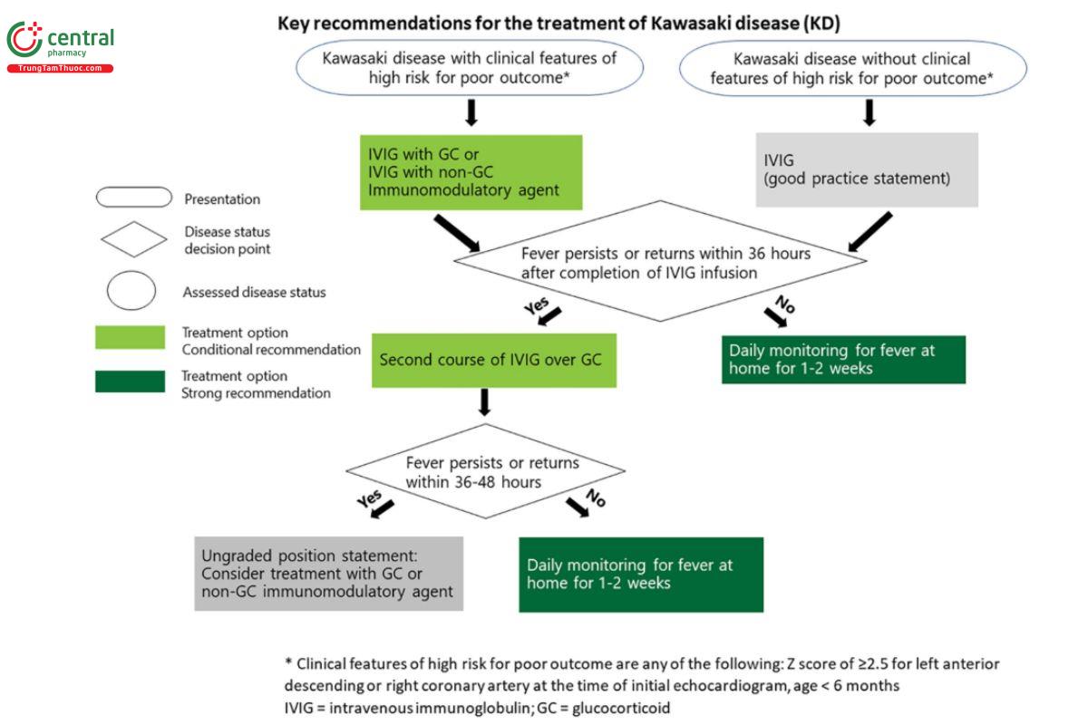 Key recommendations for the treatment of Kawasaki disease (KD)