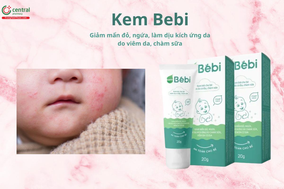 Kem Bebi hỗ trợ điều trị chàm sữa, viêm da, rôm sẩy, hăm tã cho bé
