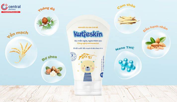 Hinh 1: Thành phần của Kem bôi dịu da Kutieskin