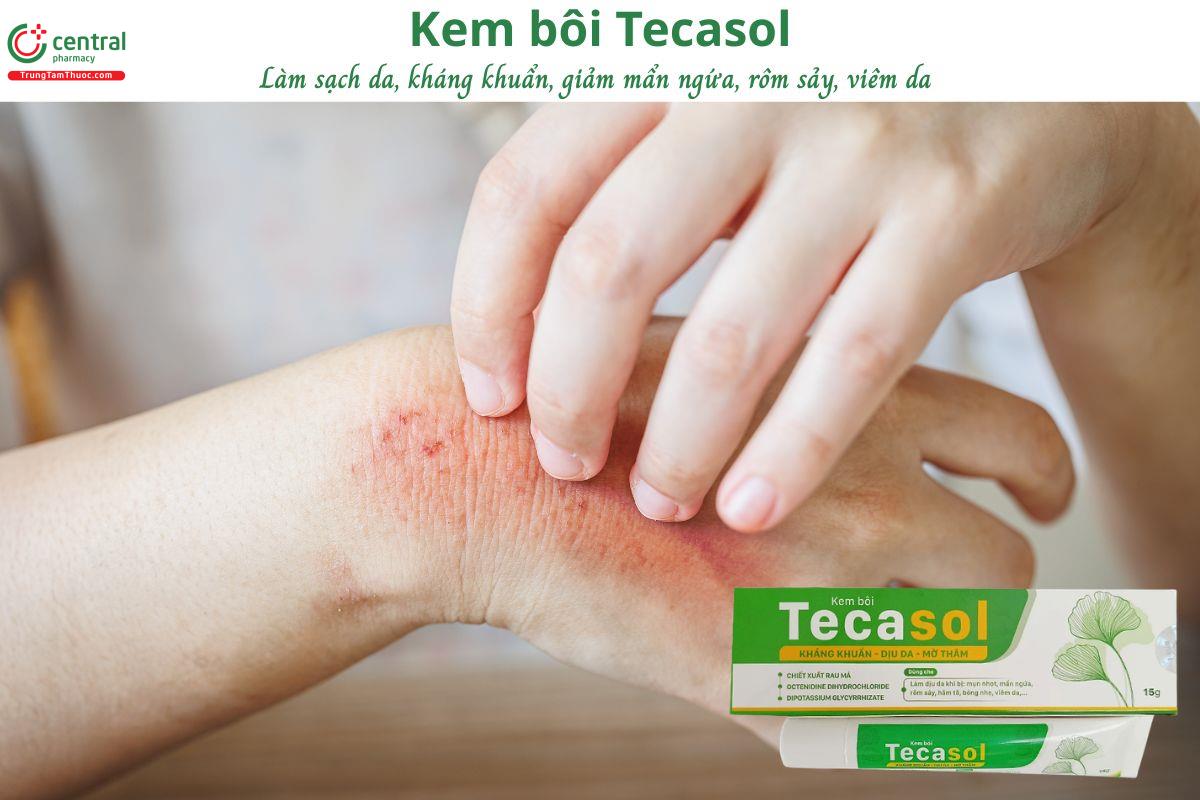 Kem bôi Tecasol - Làm dịu da, kháng khuẩn, giảm viêm ngứa