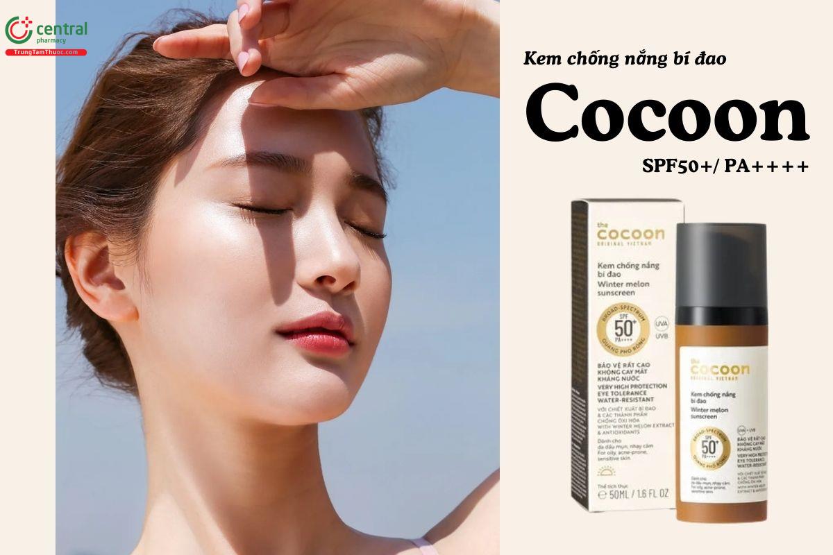 Kem chống nắng bí đao Cocoon SPF50+/ PA++++ 50ml thuần chay, bảo vệ da khỏi ánh nắng